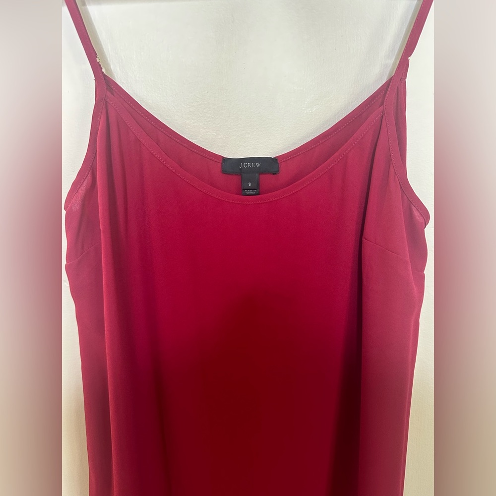 JCrew silk red maxi dress